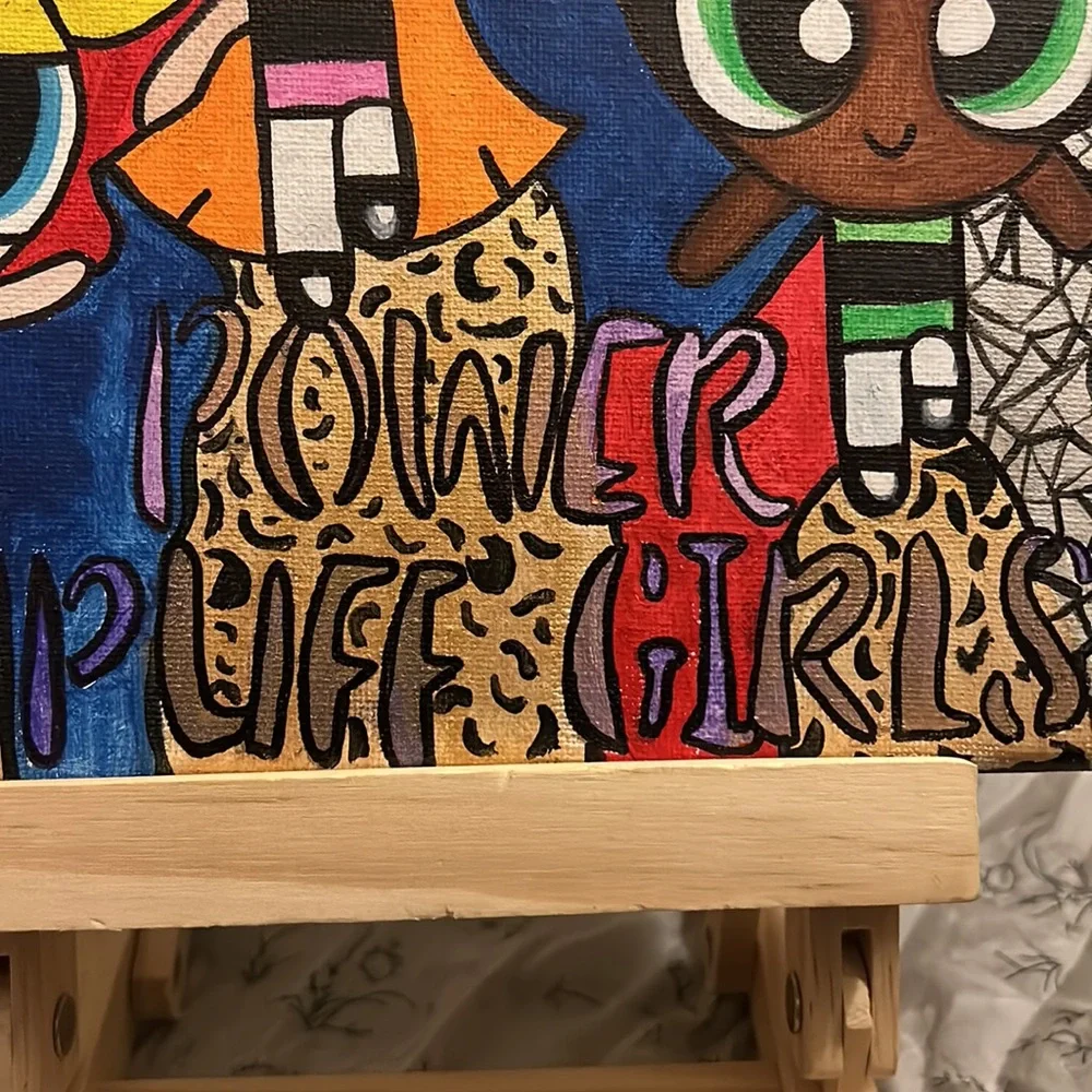 Custom made Power Puff Girls , Acrylic paint , 10x8 - Picture 2 of 5